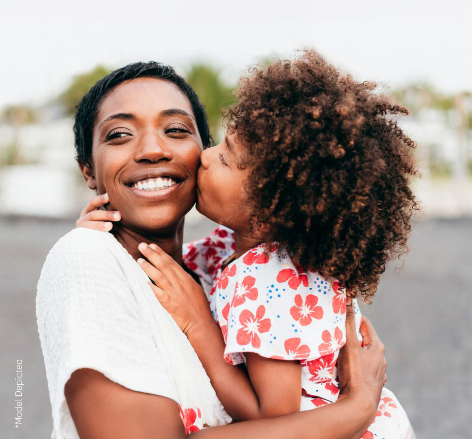woman with daughter
